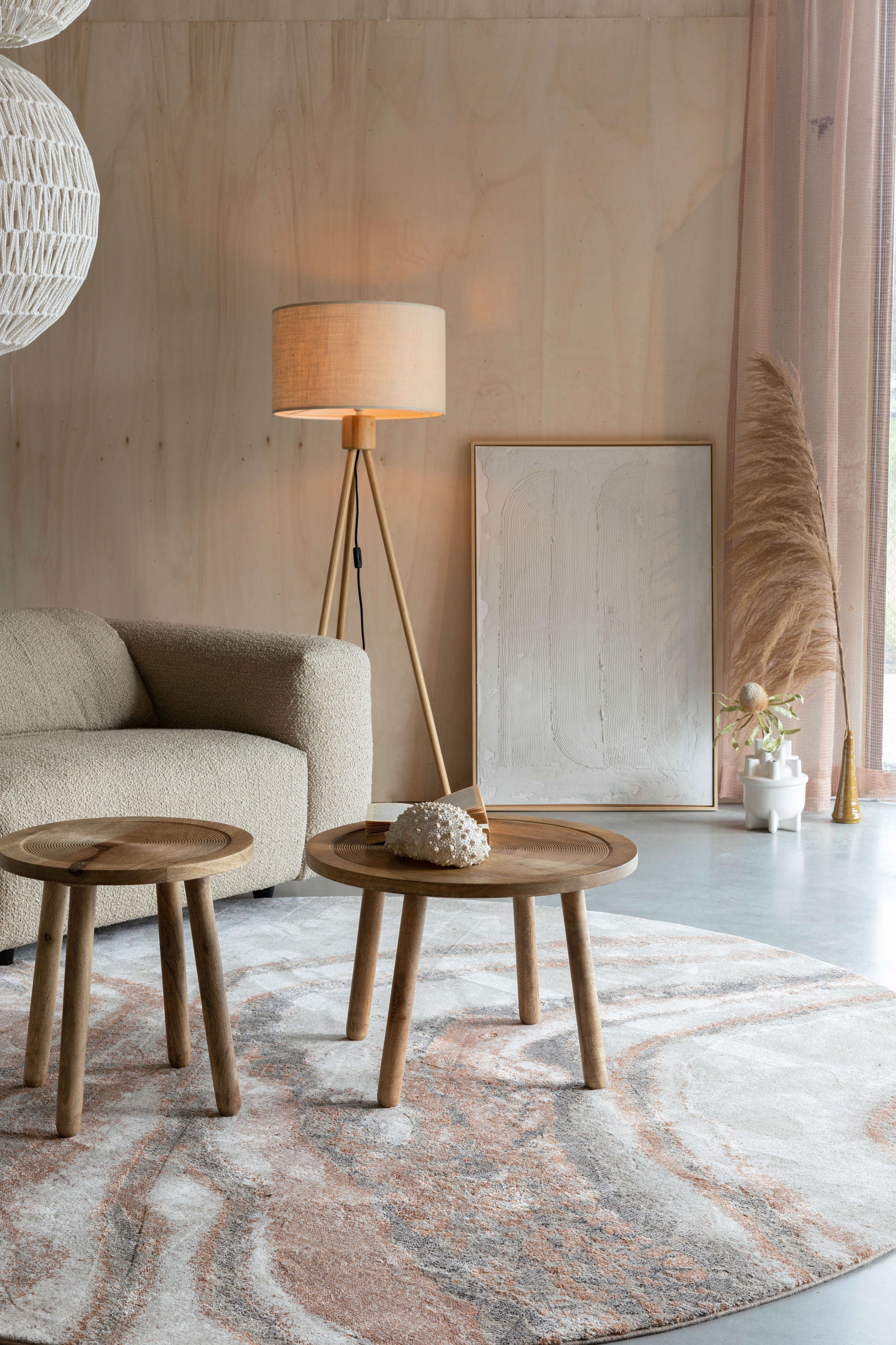 Zuiver Solar Grey/Terra Round Rug 240cm